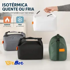 Bolsa Térmica Para Almoço Trabalho Fitness Grande Capacidade Marmita Portátil Duravel Isotermica quente e fria BS-02