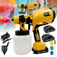 🔥Pistola Pulverizadora Tinta Bateria 21V Pistola Pintura Elétrica Portátil Spray Gun Parede Carro