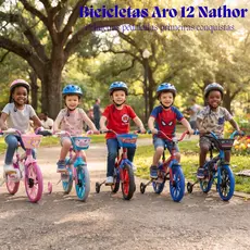 Bicicleta Infantil Aro 12 Nathor Menino e Menina
