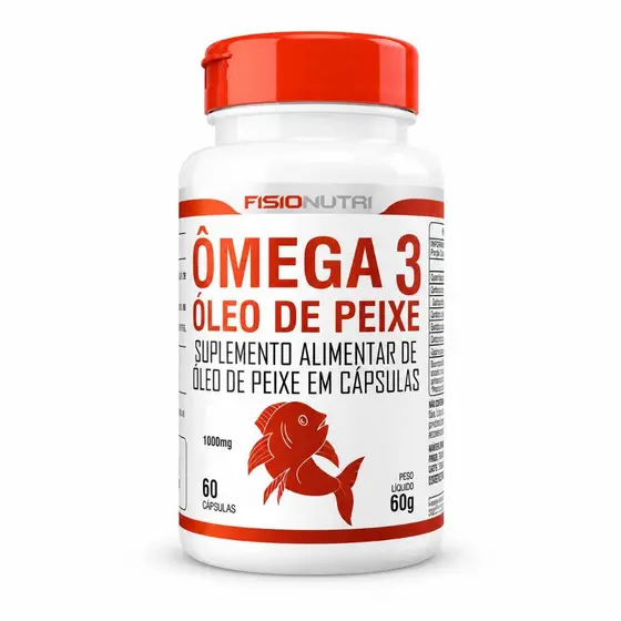 Ômega 3 Óleo de Peixe 1.000mg EPA DHA 60 e 90 Cápsulas - Fisionutri