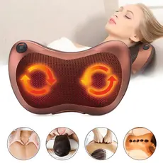 Massageador 8 Bolas Shiatsu Lombar Pescoço Veicular e Casa Almofada Lombar Pescoço Pés