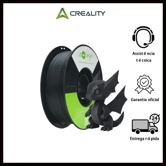 Creality Soleyin Ultra PLA 1.75mm Filamento Impressora 3D -Alta Velocidade 300mm/s - Sem Entupimento
