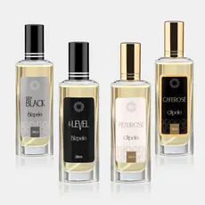 Kit 04 Perfumes 100ml, 26ml - inspiração Masculino e Feminino Essência Concentrada Alta Fixação Eau de Parfum OiPele Par