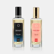 Kit 02 Perfumes 100ml, 26ml - inspiração Masculino e Feminino Eau de Parfum Alta Fixação OiPele Parfum