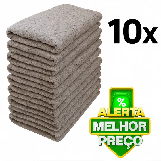 Kit 10 Cobertor Doação Barato Popular Esquenta Muito Grosso Casal ou Solteiro Morador Rua Calorim