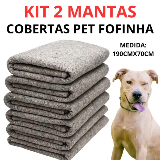 Cobertor Pet 2 Peças Gatos Caes Cachorro 190 X 0,70 Grosso