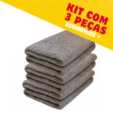 Kit 3 Cobertores Manta Casal Doação Popular Grosso 1,60m x 1,90m Cobertor Calorim