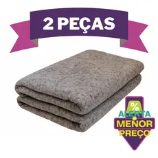 Kit 2 Cobertores Manta Casal Doação Popular Grosso 1,60m x 1,90m Cobertor Calorim