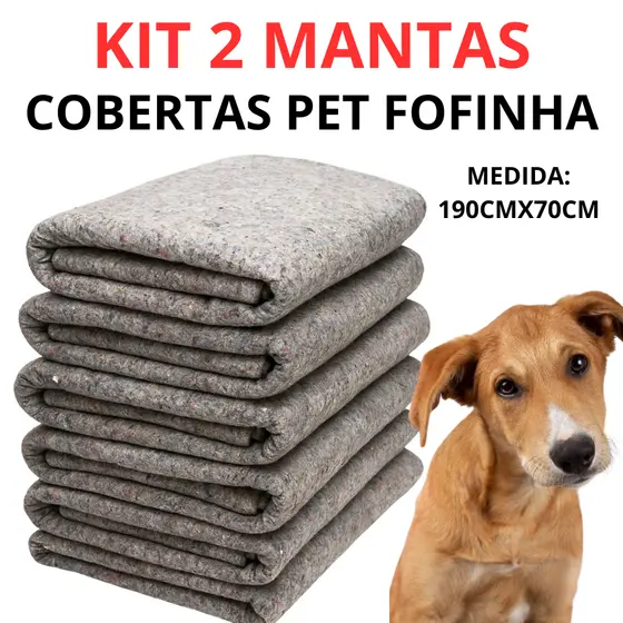 Cobertor Pet 2 Peças Cachorro Gatos Caes 190 X 0,70 Grosso Quentinho