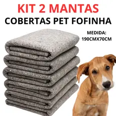 Cobertor Pet 2 Peças Cachorro Gatos Caes 190 X 0,70 Grosso Quentinho