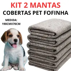 Cobertor para Pet 2 Peças Cachorro Gatos Caes 190 X 0,70 Grosso Resistente