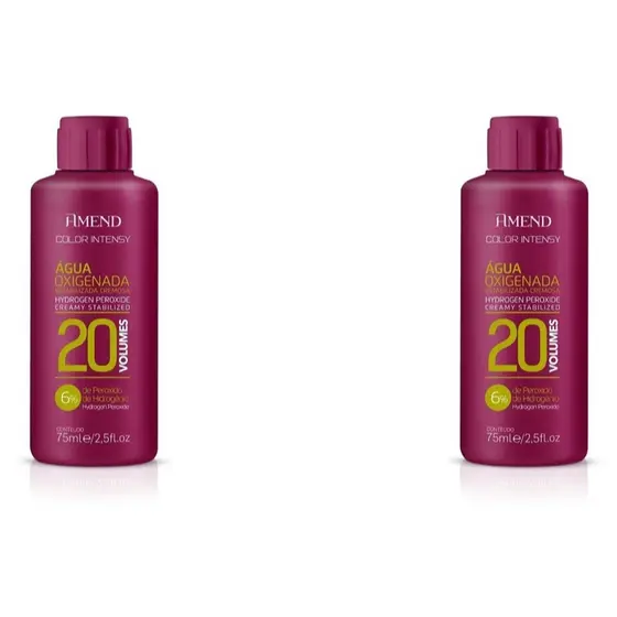 Kit 2 Un Água Oxigenada 20V AMEND Color Intensy 75ml
