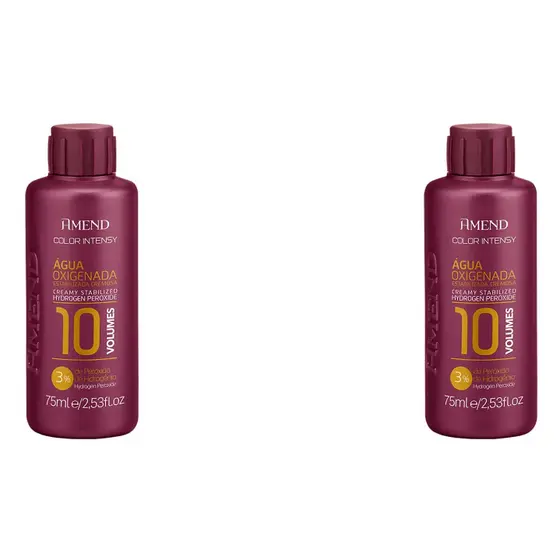Kit 2 Un Água Oxigenada 10V AMEND Color Intensy 75ml