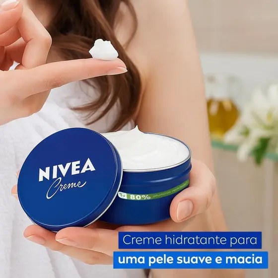 Creme Hidratante Corporal Nivea Hidratação Profunda Lata Original 56g Azul Kit Skin Care