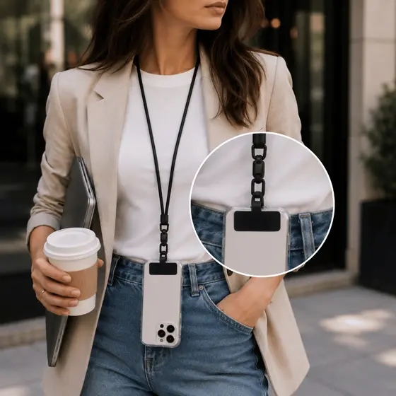 Conector Clip de Suspensão para Celular Metal 360° Tamanhos M e G