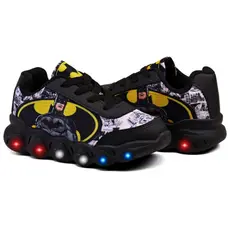 Tênis Infantil Menino Batman Casual Com Led Pisou Piscou Super Confortável Lançamento