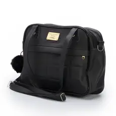 Bolsa Feminina Media 2 Divisorias Com Alça Extra Transversal Regulavel + Chaveiro Pompom Luxo