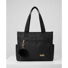 Bolsa De Ombro Feminina Grande Tipo Sacola Universitária Material Reforçado Com Opção a Pompom