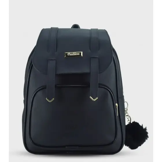 Mochila Feminina Moderna Bolsa com Alça Regulavel Estilosa + Chaveiro Pompom