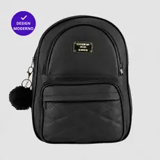 Bolsa Mochila Feminina Media com alça regulavel + Chaveiro pompom