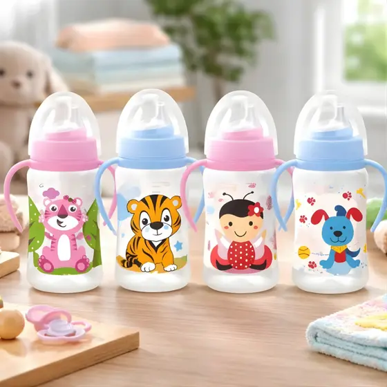 Copo de Transição Bebê 270ml Petita Antivazamento Bico Macio Silicone C Alça Infantil Ñ Vaza Original Menino Menina