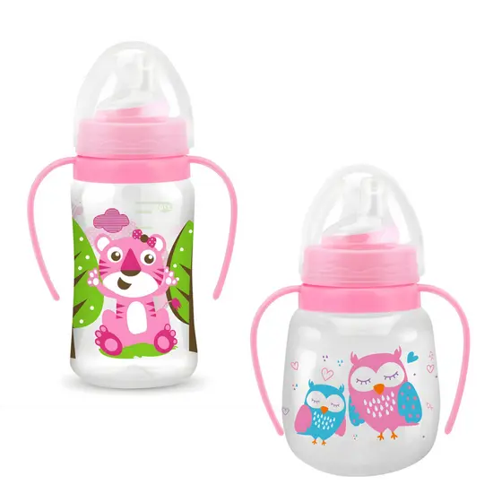 2 Copos Treinamento Alça Bico de Silicone Com 240ml e 270ml