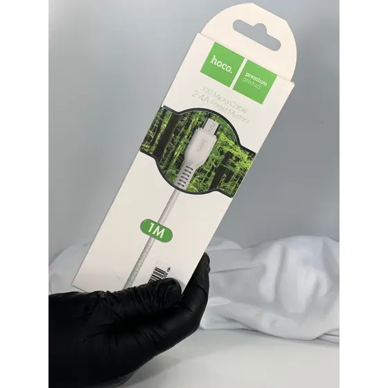 Cabo Hoco X20 Micro USB V8 1 Metro Branco Carregamento e Transferência de Dados
