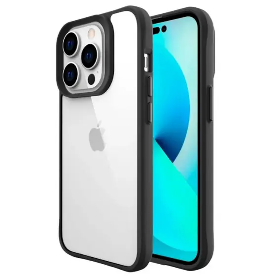 Case iWill para iPhone 14 Pro Transparente com Preto Capa Antichoque Dupla