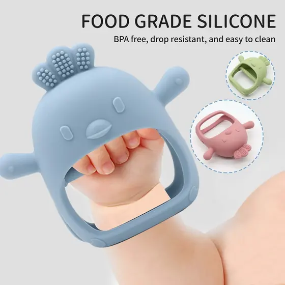 Brinquedos De silicone Para Dentição Bebês Com Mais De 3 Meses , Mordedor De Pulso À Prova De Queda , Mastigar , Sem BPA