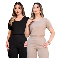 Kit 2 Conjuntos Femininos Estilo Executiva Confortáveis e Estilosos
