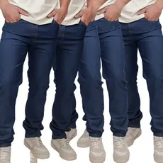 Kit Com 5 Calças Jeans Masculina Original Elastano Lycra Trabalho/Passeio Barata Promocional