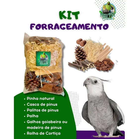 Kit Forrageamento para calopsitas/agapornis/ring Neck