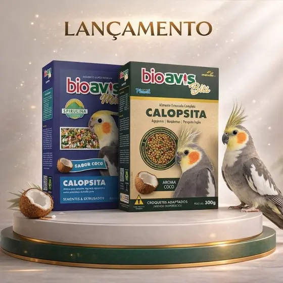 Kit Ração Para calopsitas - Extrusada BioAvis Bits & Mix 300g cada