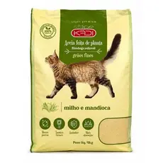 Areia Gato KADI Biodegradável 4kg Milho Mandioca Alta Absorção ENVIO IMEDIATO