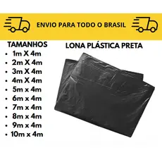 Lona Plástica Preta para construção, Pintura e Obras na metragem