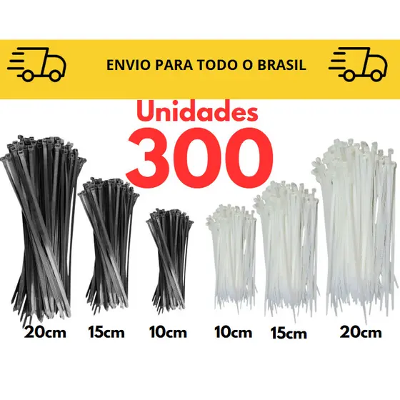 Kit Abraçadeira Completo 30/ 100/ 450/ 600  Unidades / Enforca gato / nylon
