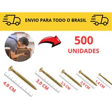 Kit 500 unidades Parafuso para Madeira Chipboard / Philips/ Parafusos / parafuso estrela