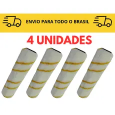 Kit 4 Rolos de tinta para Pintura Anti Respingo 23cm