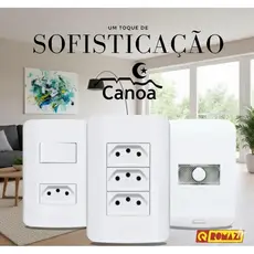 Tomadas canoa romazi e Interruptores linha canoa romazi / 10A / 20A / Paralelo / Tomada