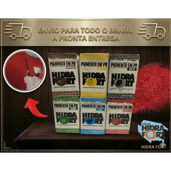 Pigmento em pó/corante para tintas/xadrez tinta/ todas as cores 250g Hidrafort
