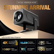Atualizado Projetor Smart HY320 Android Full HD 1920x1080 Bluetooth Wi-fi