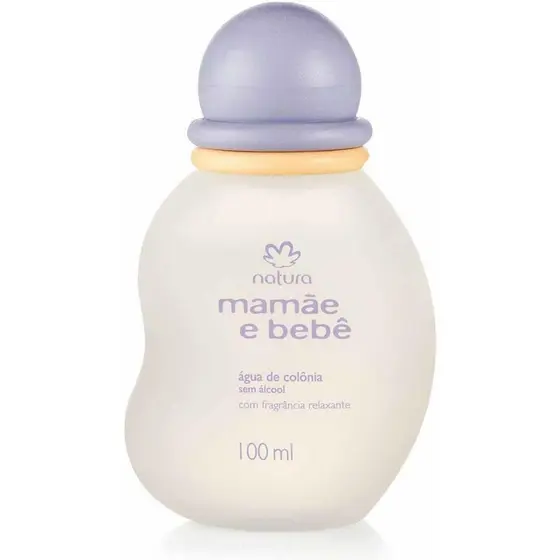 Combo 1 Água de Colônia Relaxante Mamãe e Bebê - 100ml + 1 Lenço Umedecido Natura Mamãe e Bebê com Fragrância 16 folhas