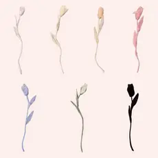 Flores de rosa e tulipa em malha com aspecto de conto de fadas, decoração tridimensional feita à mão para bolsas, corsag