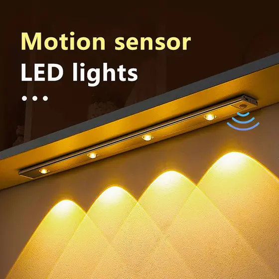 60CM Luz LED Sem Fio sensor De Inteligente Do Guarda-Roupa Quarto De Conveniência Carregamento USB
