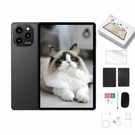 Tablet 15 Pro Max 10.1 6GB+128GB Android WiFi Teclado Mouse Caneta Bluetooth Capa FHD IPS