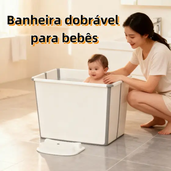 Banheira dobrável para bebês Uso no verão Fácil armazenamento Uso no verão Banho para bebês