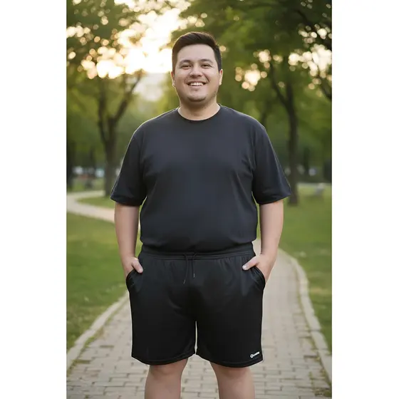 Short Masculino 2 Em 1 Plus Size Academia Compressão Fitness