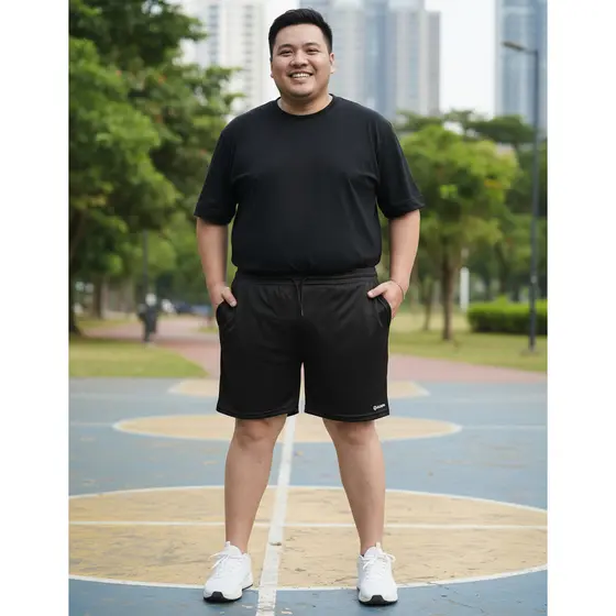 Short Masculino 2 Em 1 Plus Size Academia Fitness Compressão