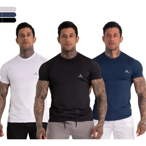 Kit 3 Camiseta Manga Curta Térmica Masculino Proteção Uv Slim