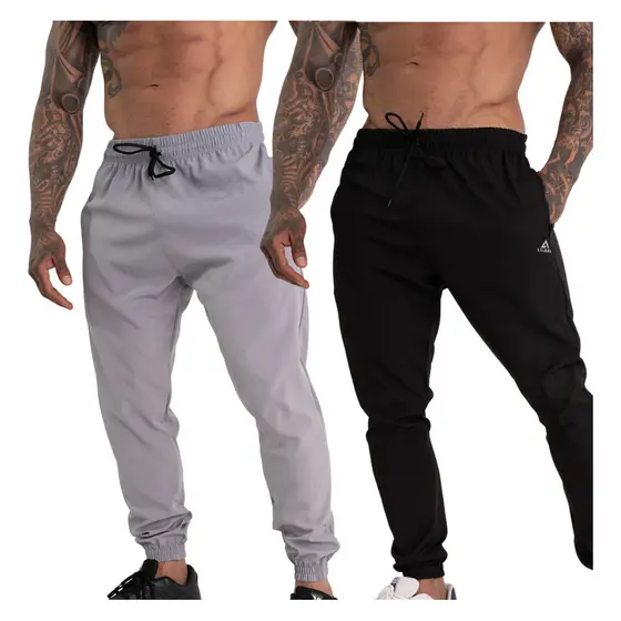 Kit 2 Calças Tactel Esportivas Masculinas Jogger Slim Treino academia fitness
